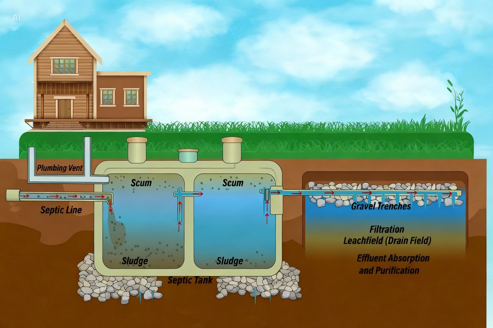 Septic system diagram